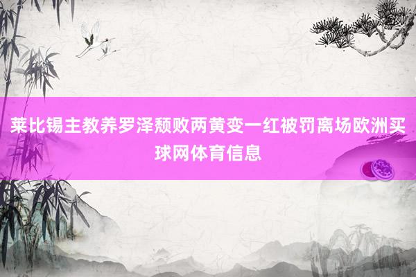 莱比锡主教养罗泽颓败两黄变一红被罚离场欧洲买球网体育信息