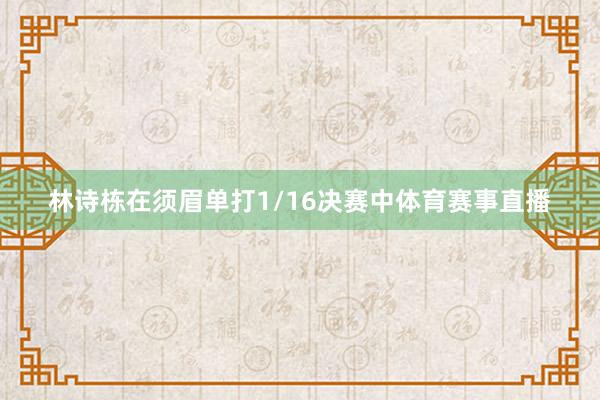 林诗栋在须眉单打1/16决赛中体育赛事直播