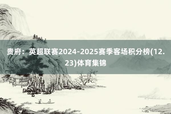 贵府：英超联赛2024-2025赛季客场积分榜(12.23)体育集锦